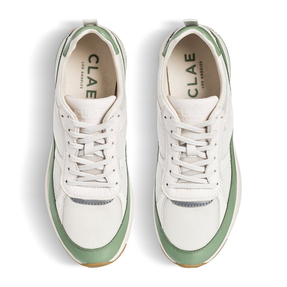 CLAE TOPANGA Sneakers Mens USA450-F18 In Menta Leather Off White